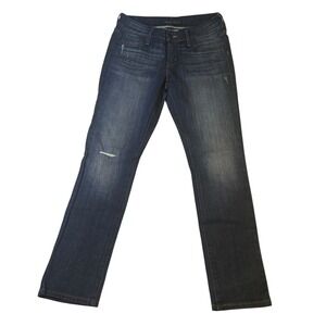 Levi's Low Skinny‎ Jeans Dark Wash Distressed Women's Size 4P Medium